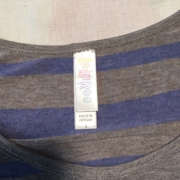 Lularoe Striped Tunic Tee - Picture 2 of 3